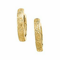 14K Yellow 13.5 mm Hinged Earrings